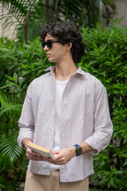 Soft Clay Pinstripe Oxford Shirt