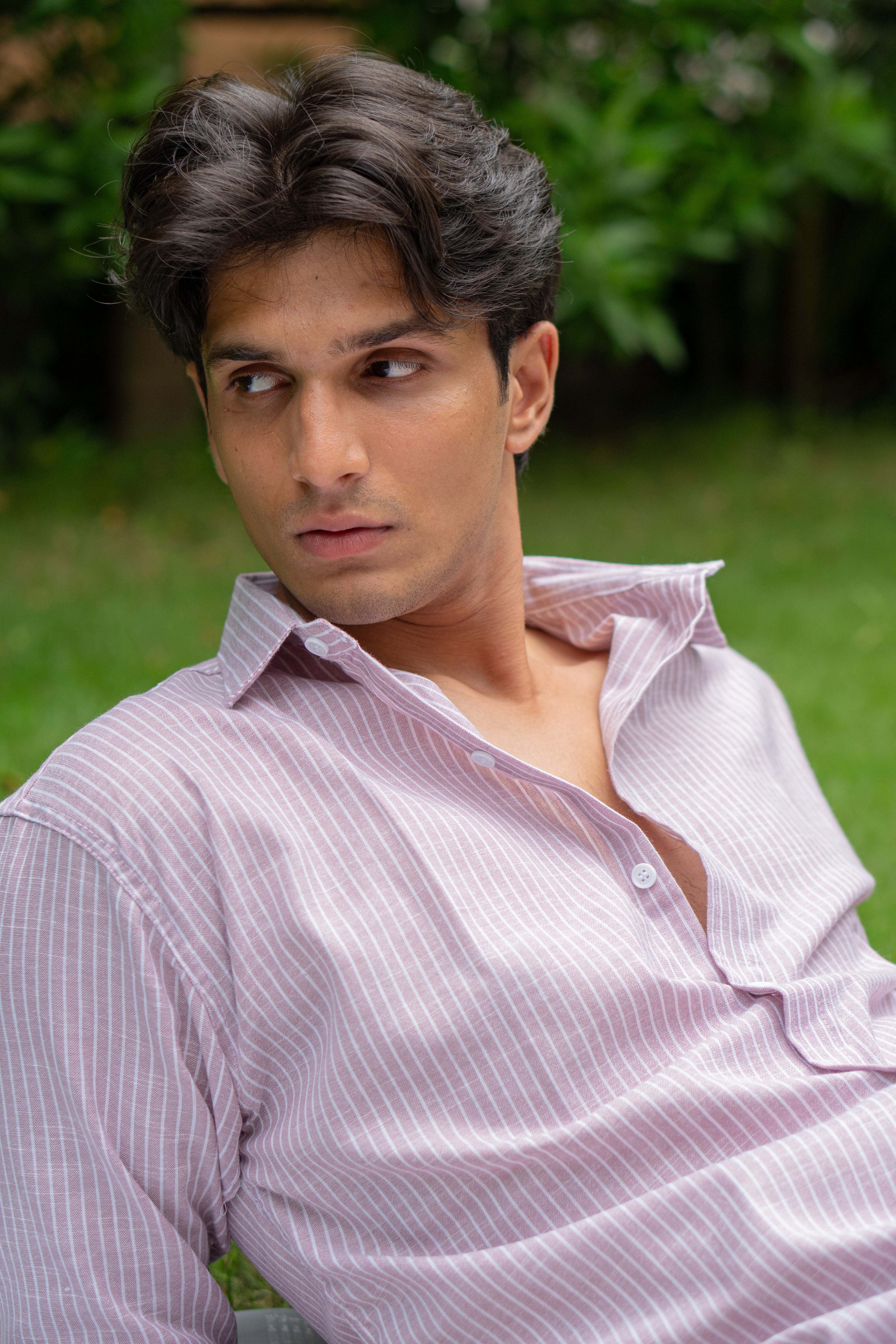 Soft Rose Pinstripe Oxford Shirt