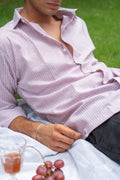 Soft Rose Pinstripe Oxford Shirt