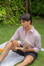 Soft Rose Pinstripe Oxford Shirt