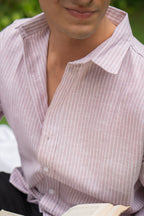 Soft Rose Pinstripe Oxford Shirt
