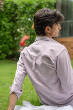 Soft Rose Pinstripe Oxford Shirt
