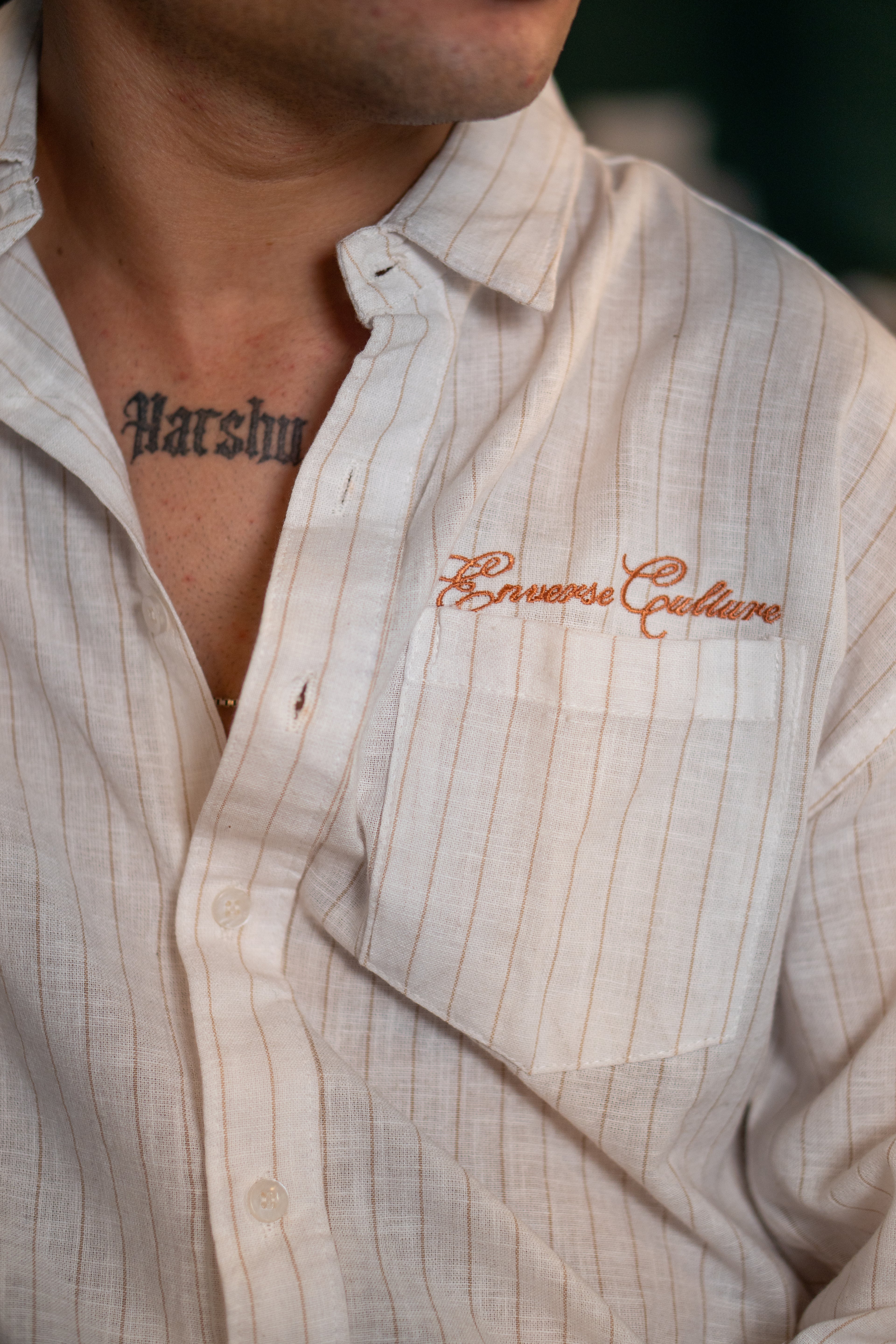 The Copper Script Relaxed Fit Linen Shirt