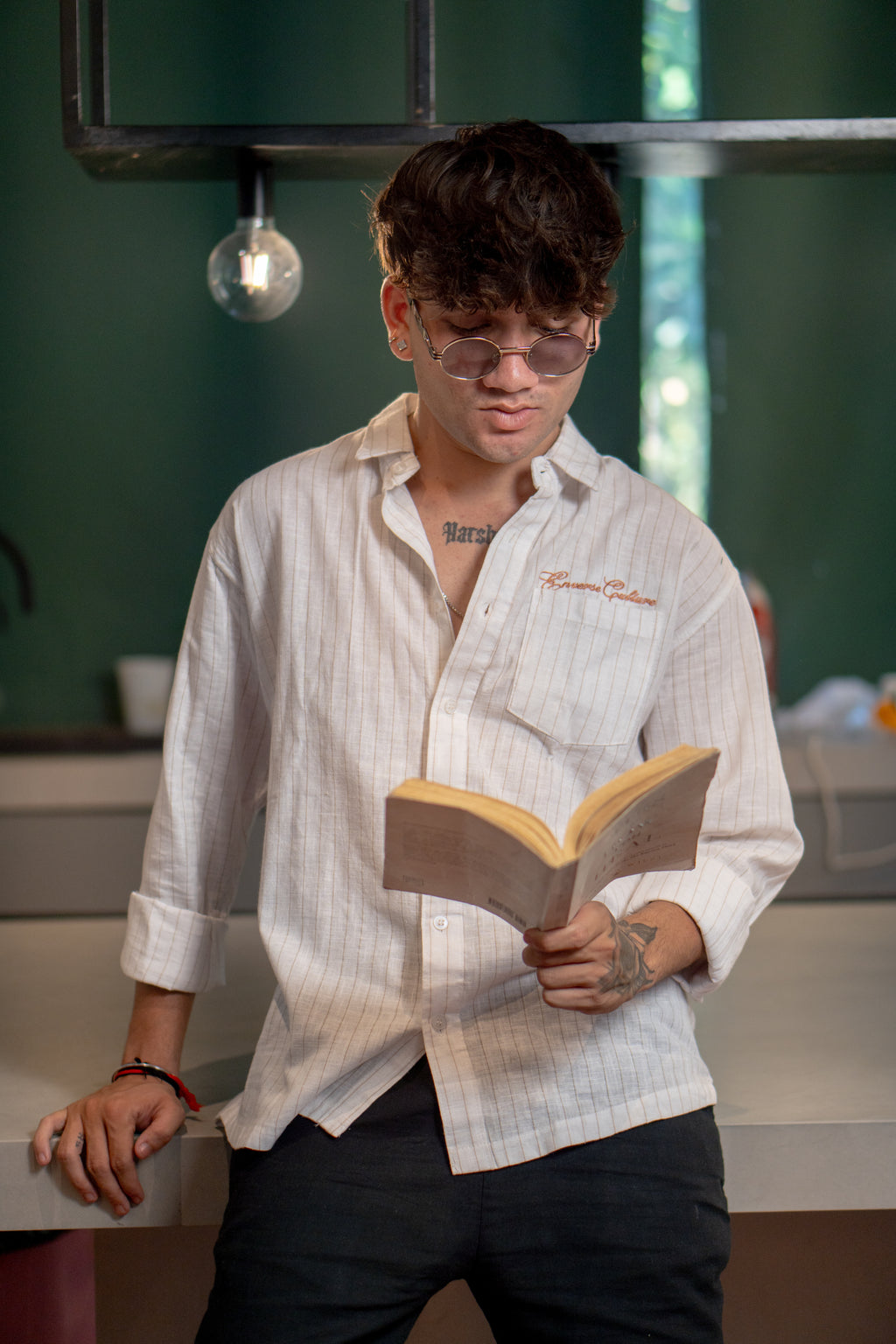 The Copper Script Relaxed Fit Linen Shirt