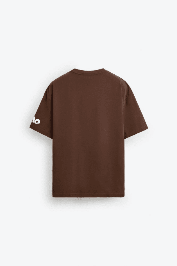 Basic Brown Heavy Weight Oversized T-shirt - Image 2