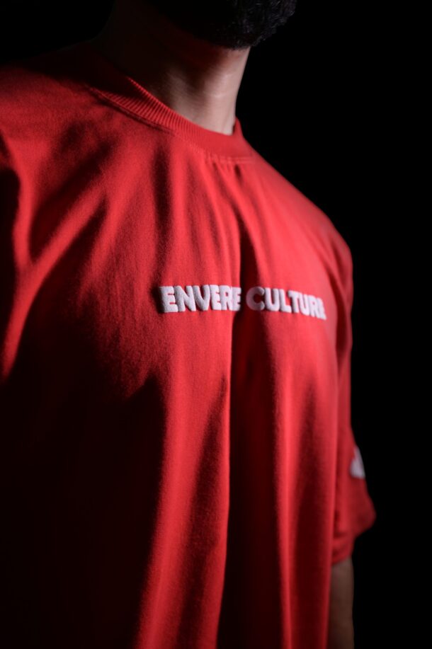 Basic Red Heavy Weight Oversized T-shirt - Image 3
