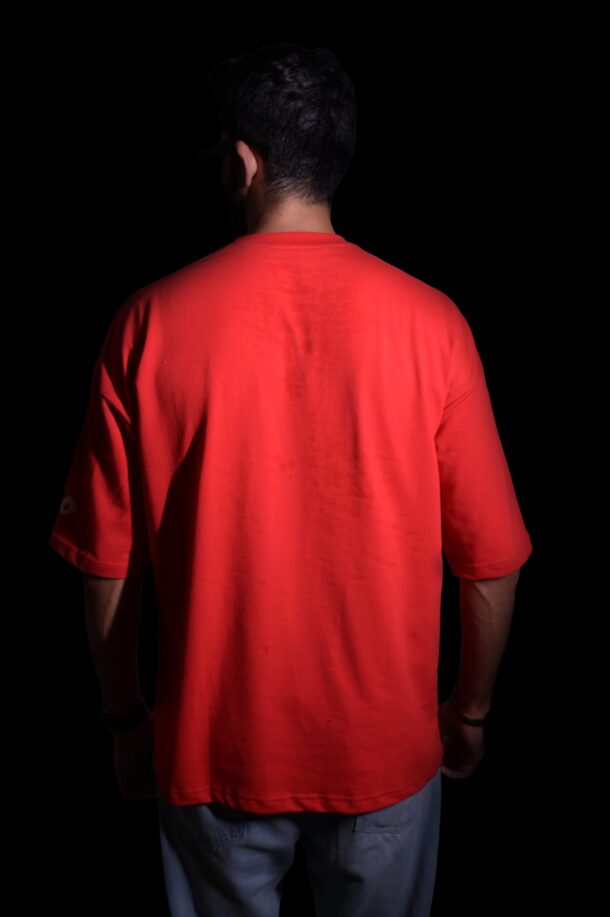 Basic Red Heavy Weight Oversized T-shirt - Image 5