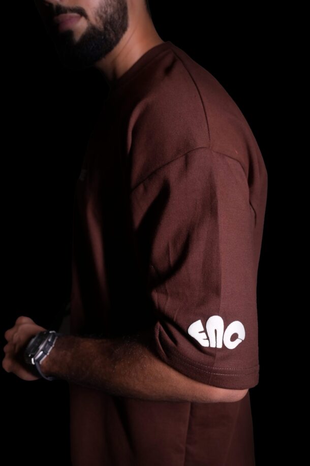 Basic Brown Heavy Weight Oversized T-shirt - Image 4