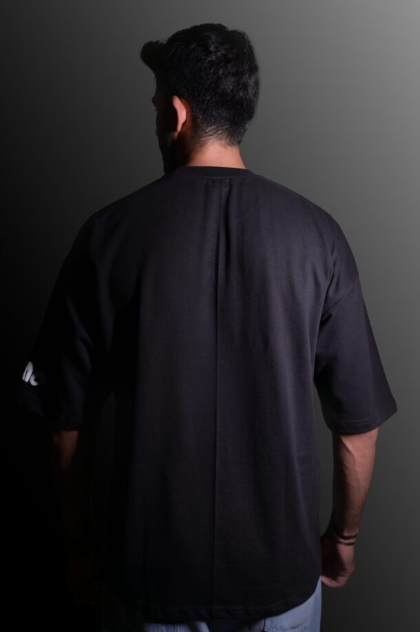 Basic Black Heavy Weight Oversized T-shirt - Image 5