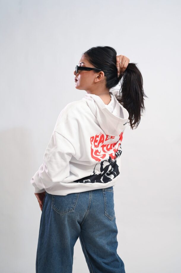 Peace Is The Mission oversized hoodie - Image 8