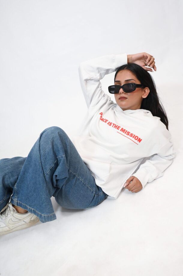Peace Is The Mission oversized hoodie - Image 5
