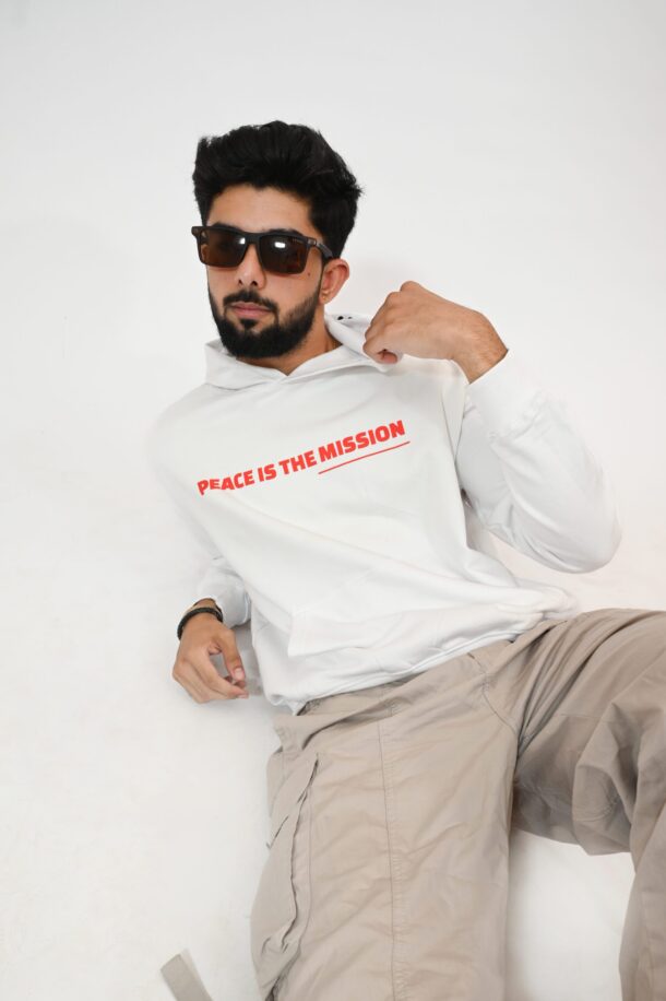 Peace Is The Mission oversized hoodie - Image 3
