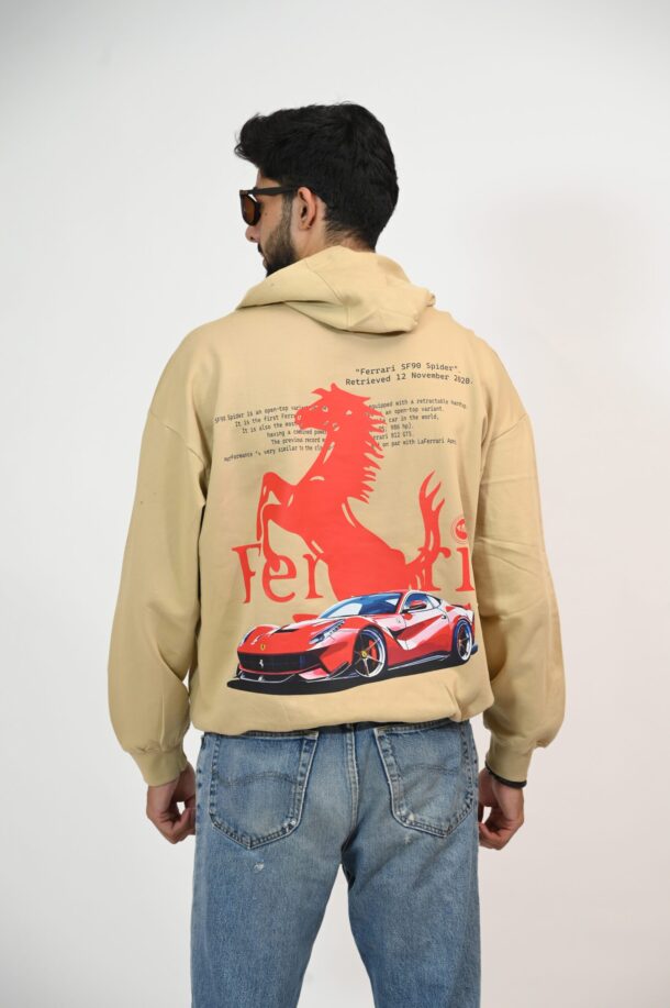 Formula 1 Beige oversized hoodie - Image 6