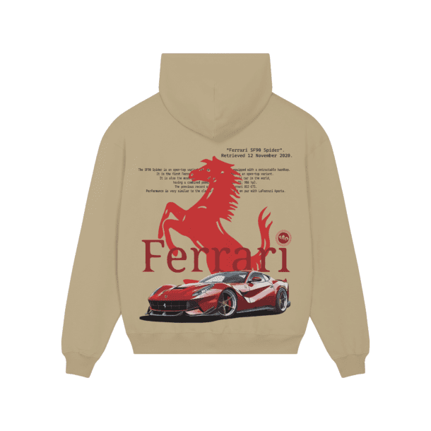 Formula 1 Beige oversized hoodie - Image 2