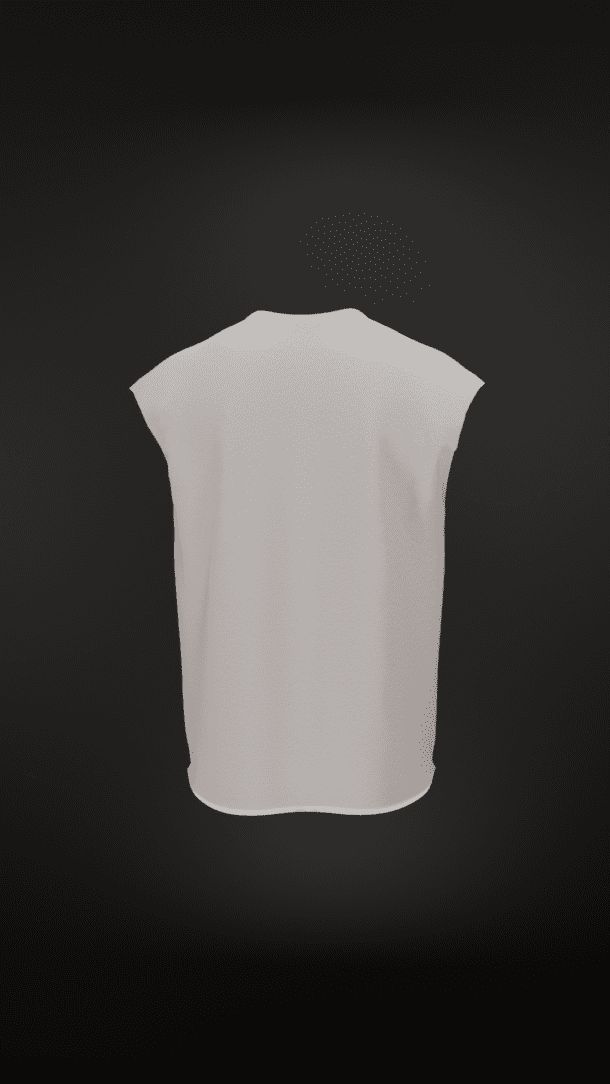 Retro White Boxy Vest - Image 2