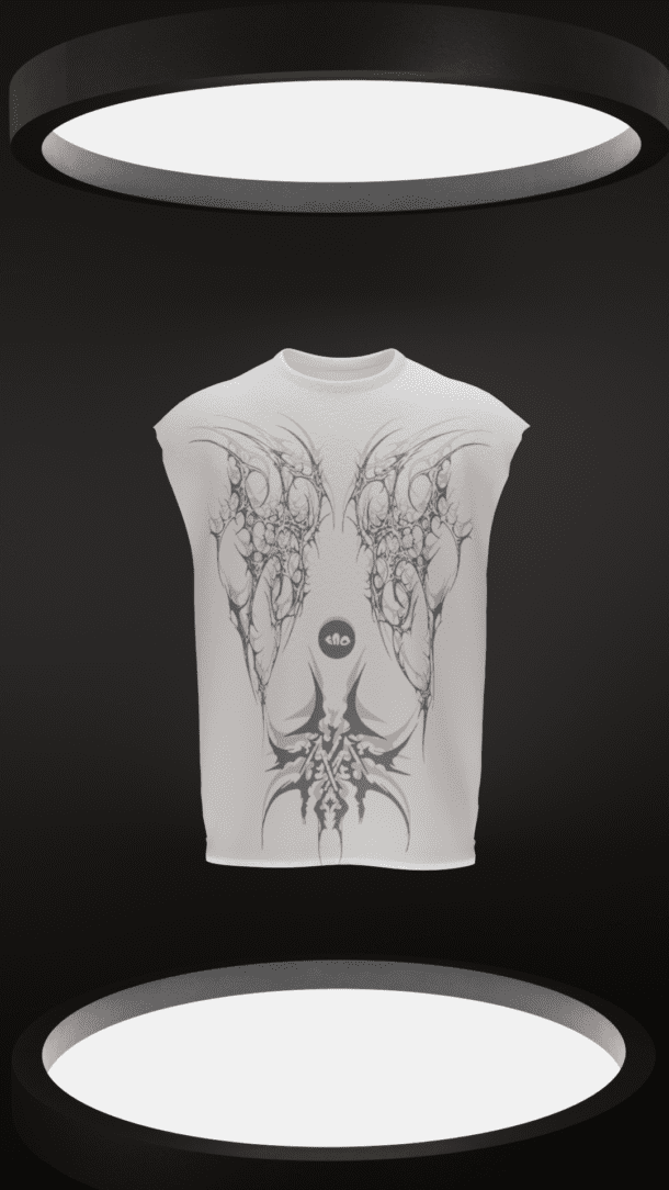 Retro White Boxy Vest
